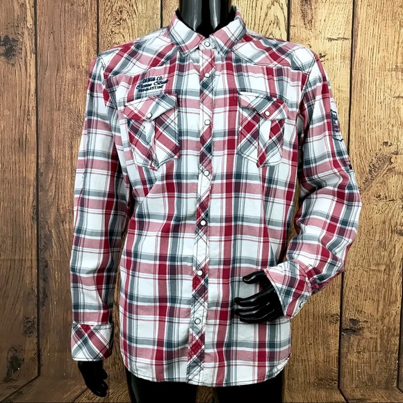 BKE Other - BKE men’s XL red plaid button up shirt
